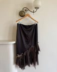 Vintage 90s Glitter Fairy Skirt Chocolate Noir