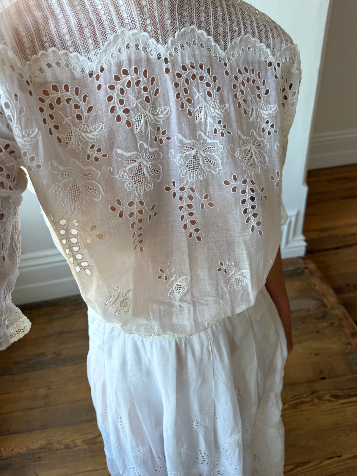 Vintage Edwardian Soiree Garden Broderie Anglaise Dress