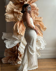 Vintage 90s Satin Bustier and Pure Silk Bridal Skirt Meringue