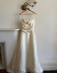 Vintage Y2K Vera Wang Silk Pleated Wedding Gown
