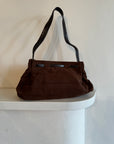 Vintage 90s Suede Buckle Handbag