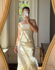 Vintage 90s Italian Pure Silk Taffeta and Sequin Bridal Set