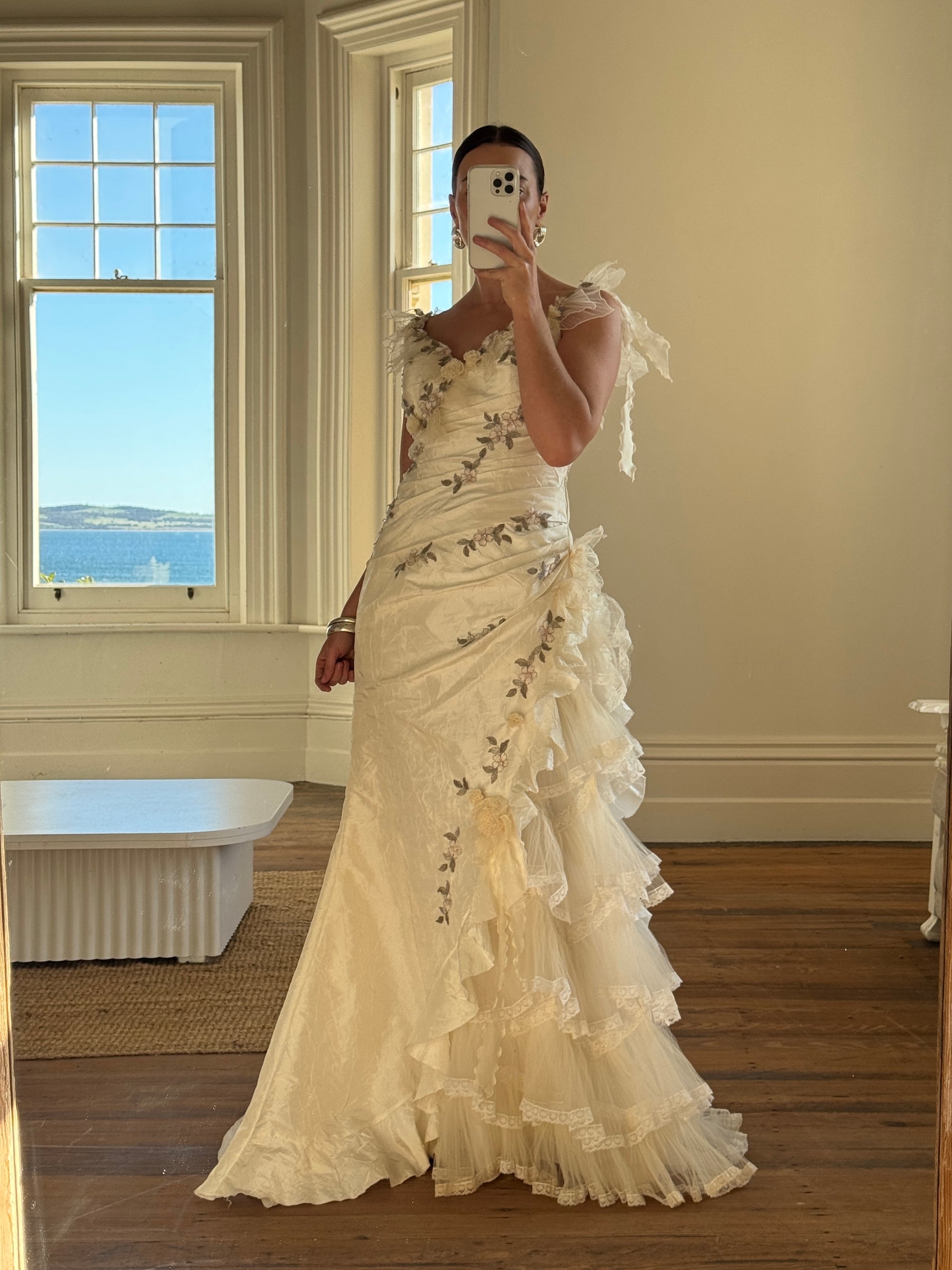 Vintage 90s Fairy Garden Wedding Gown Ivy