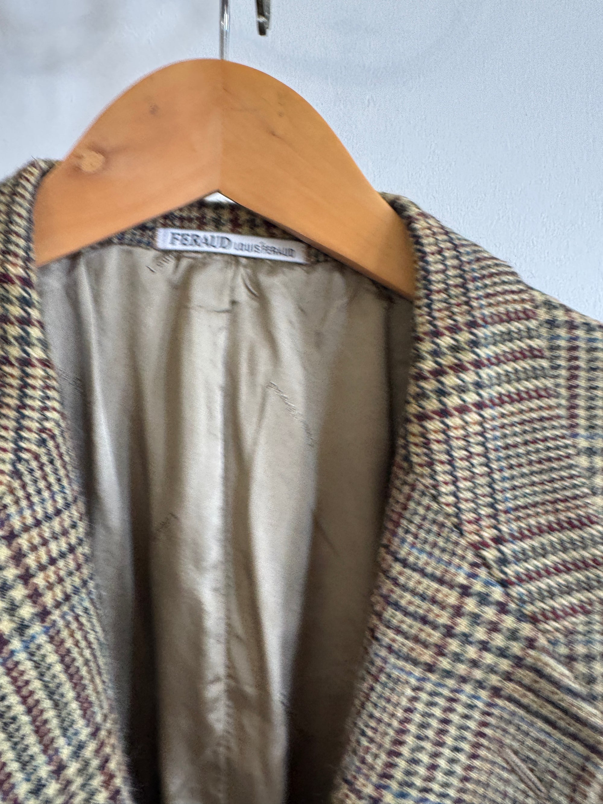 Vintage 60s Wool Plaid Blazer Multi