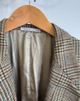 Vintage 60s Wool Plaid Blazer Multi
