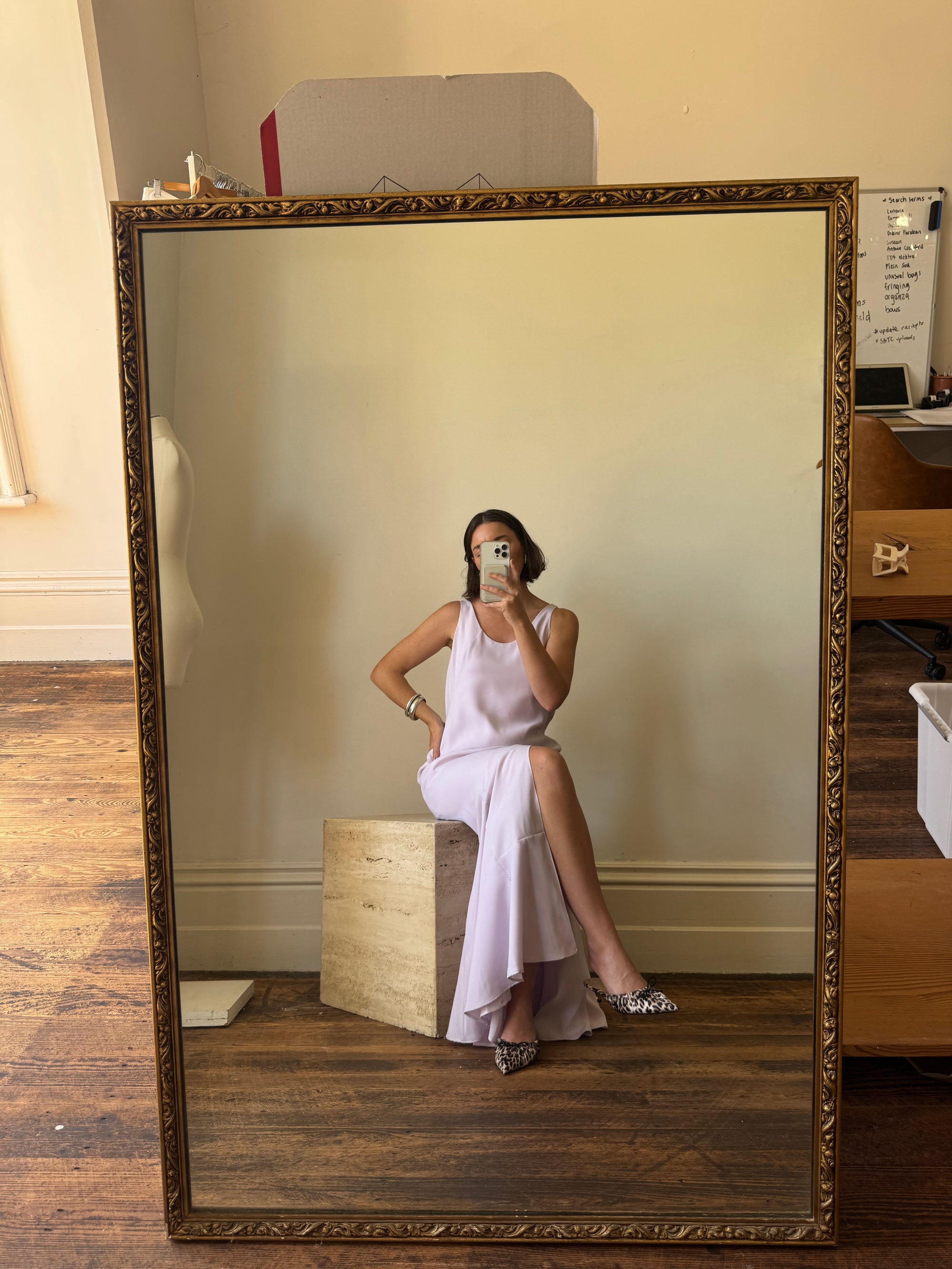 Vintage Y2K Halston Heritage Lilac Slip Dress