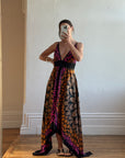 Vintage Y2K Lisa Ho Silk Scarf Dress Sunset