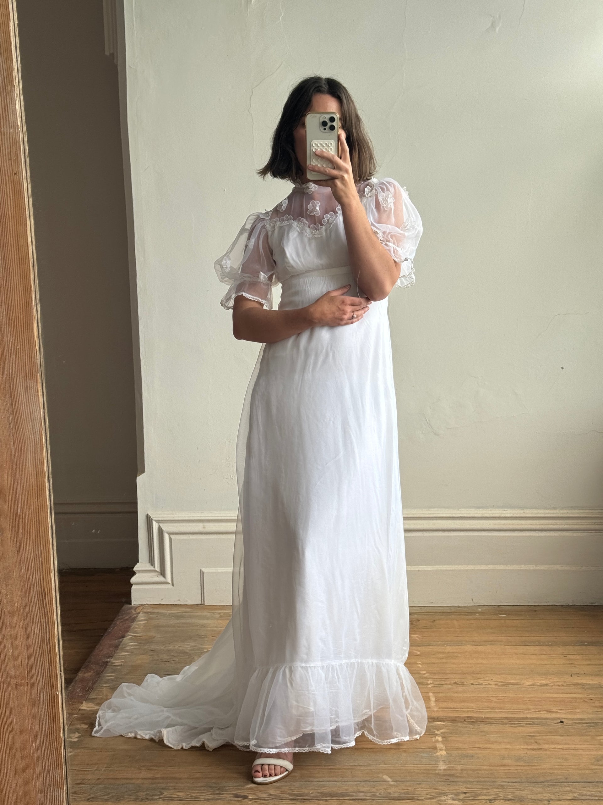cream boho dress maxi Prairie Maxi Dress Cream Cotton With Full Lace Panels main image 0