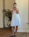 Vintage 50s Wedding Morning Ruffle Slip Ivory