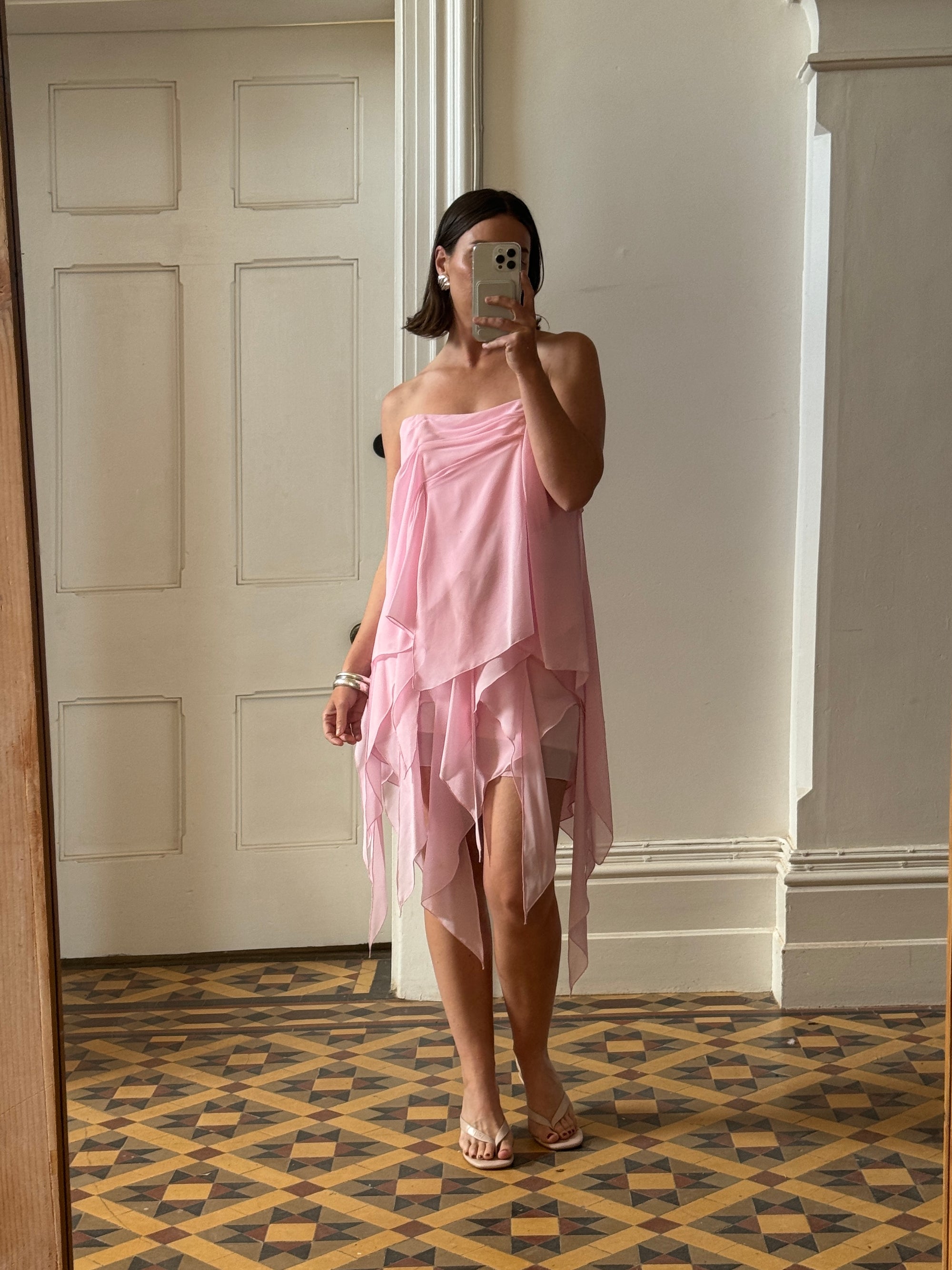 Vintage Y2K Strapless Fairy Dress Cotton Candy