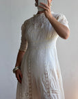 Edwardian Cotton Tea Wedding Dress