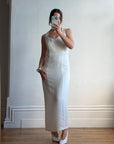 Vintage 90s Australian Made Bow Crepe Pencil Dress