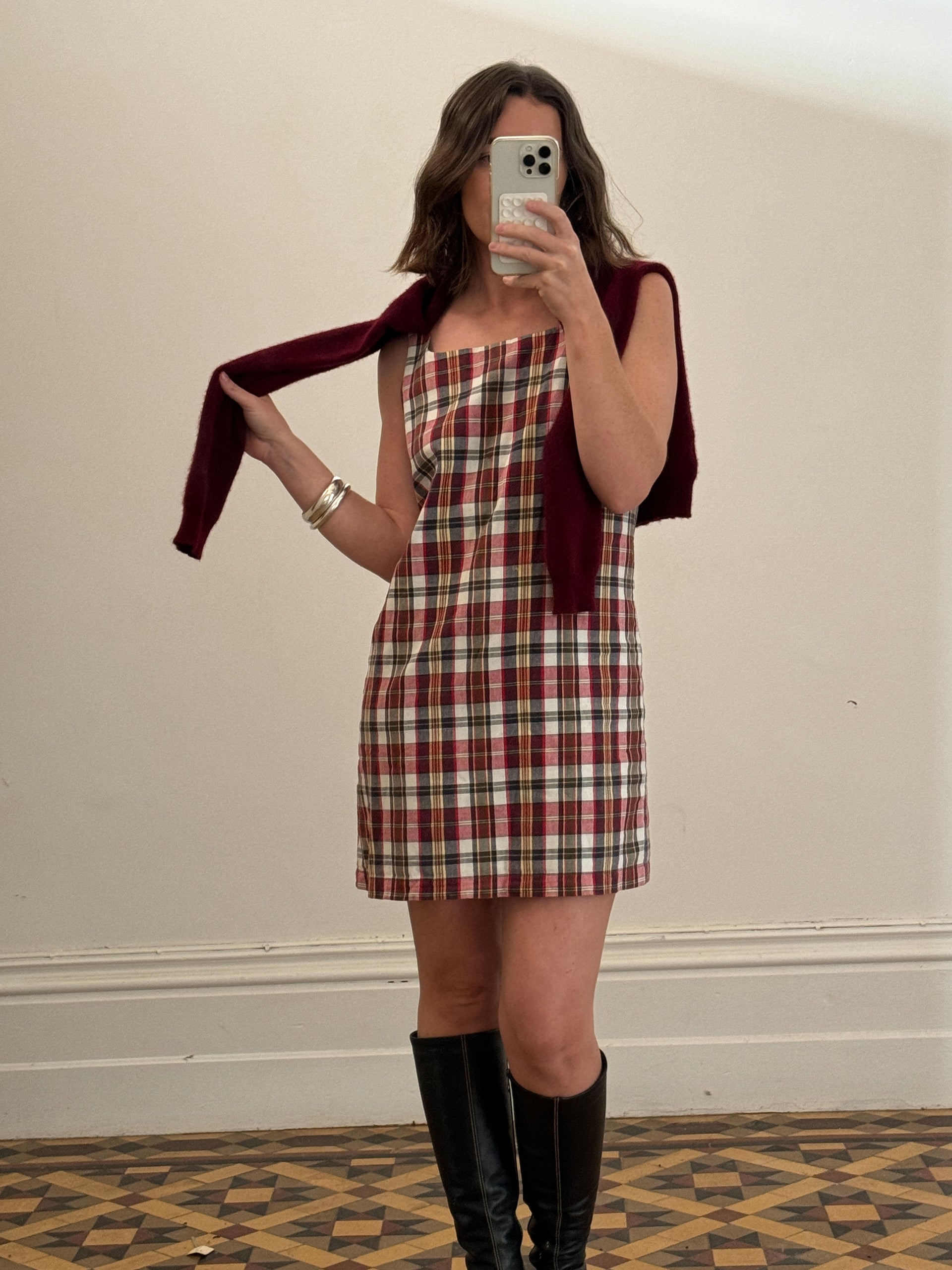 Vintage 90s Gap Red Plaid Mini Dress – Call Me The Breeze
