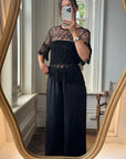 Vintage 90s Crochet Swirl Net Top
