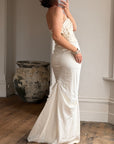 Vintage 90s Satin Bustier and Pure Silk Bridal Skirt Meringue