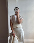 Vintage 90s Classic Satin Bridal Skirt