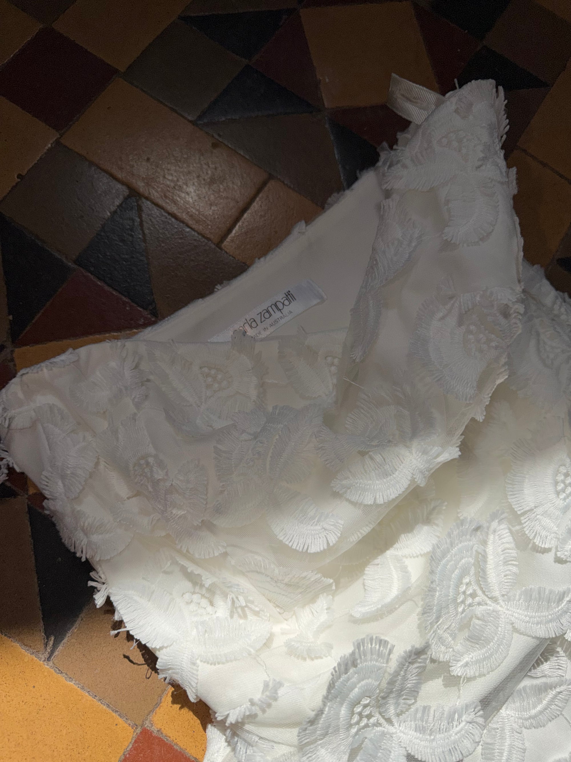 Vintage Y2K Strapless 3D Floral and Tulle Fairy Midi