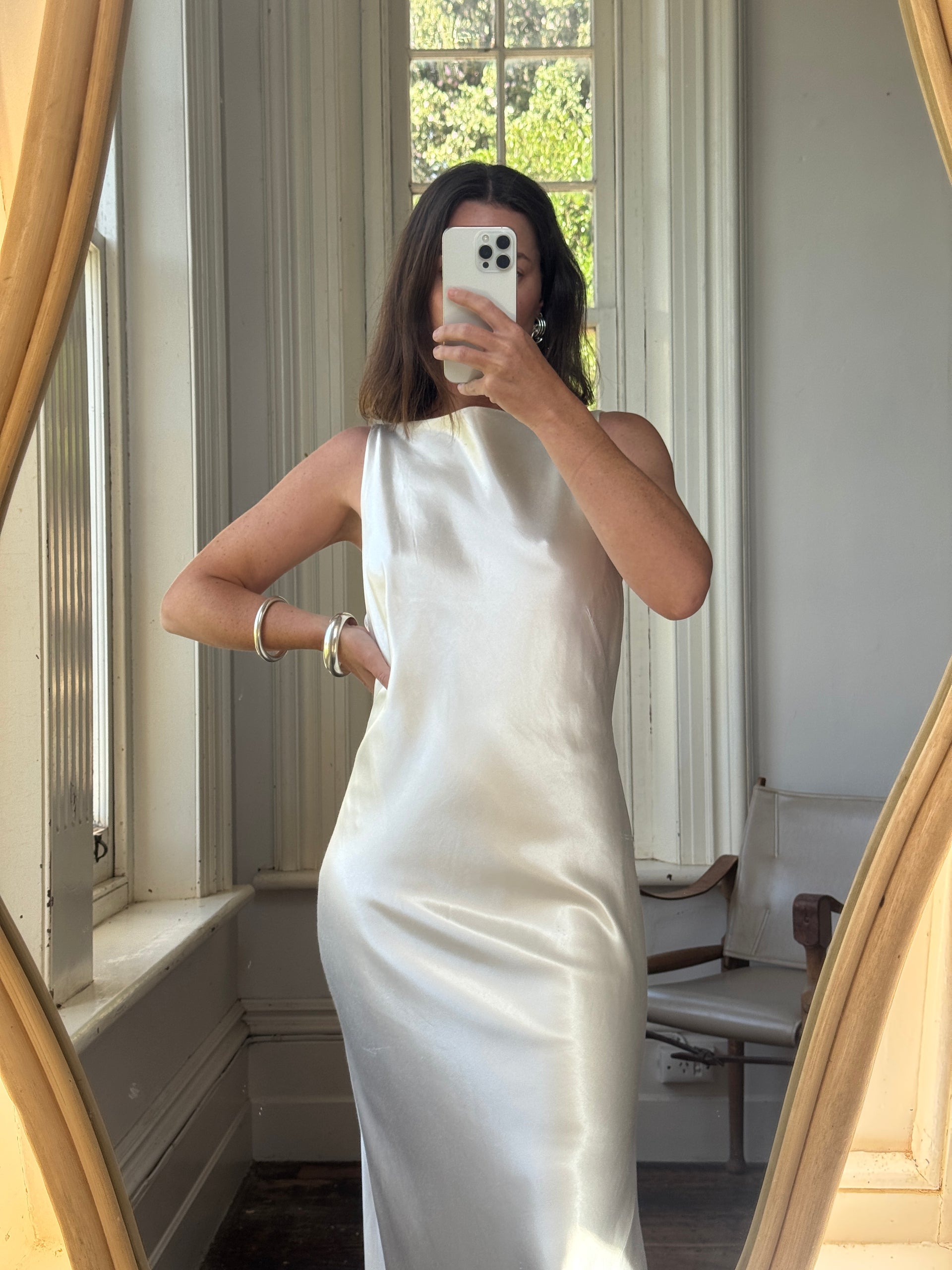 Vintage 90s Satin High Front Slip Wedding Gown Call Me The Breeze Vintage 90s Satin High Front Slip Wedding Gown Call Me The Breeze