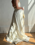 Vintage Y2K Vera Wang Silk Pleated Wedding Gown