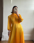 Vintage 70s Marigold Swing Maxi Dress