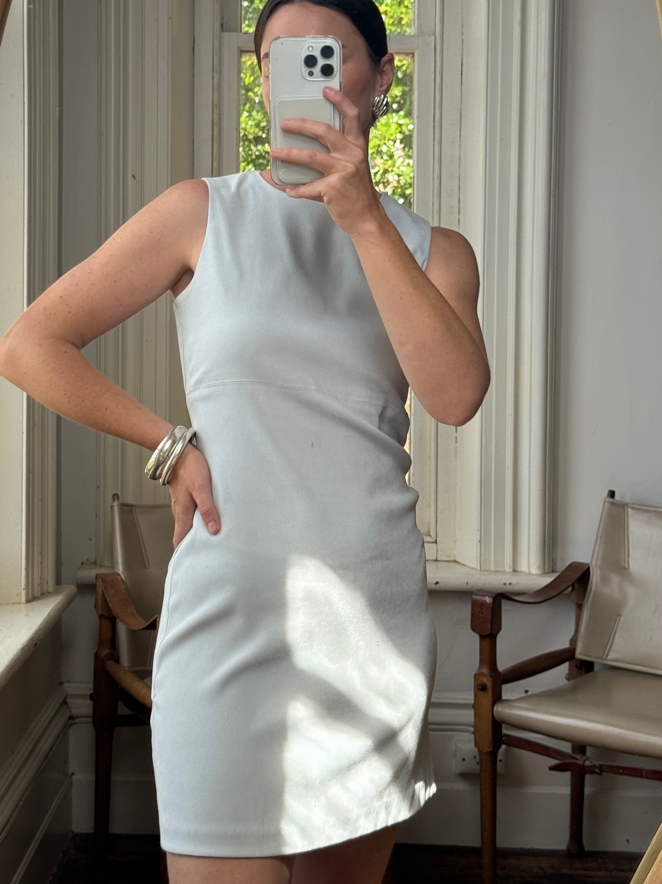 Vintage 90s Australian Made Mini Dress Ice Blue