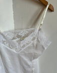 Vintage Crisp White Lace Cami
