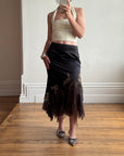 Vintage 90s Glitter Fairy Skirt Chocolate Noir