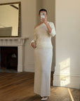 Vintage 80s Sequin Pure Silk Two Piece Bridal Set