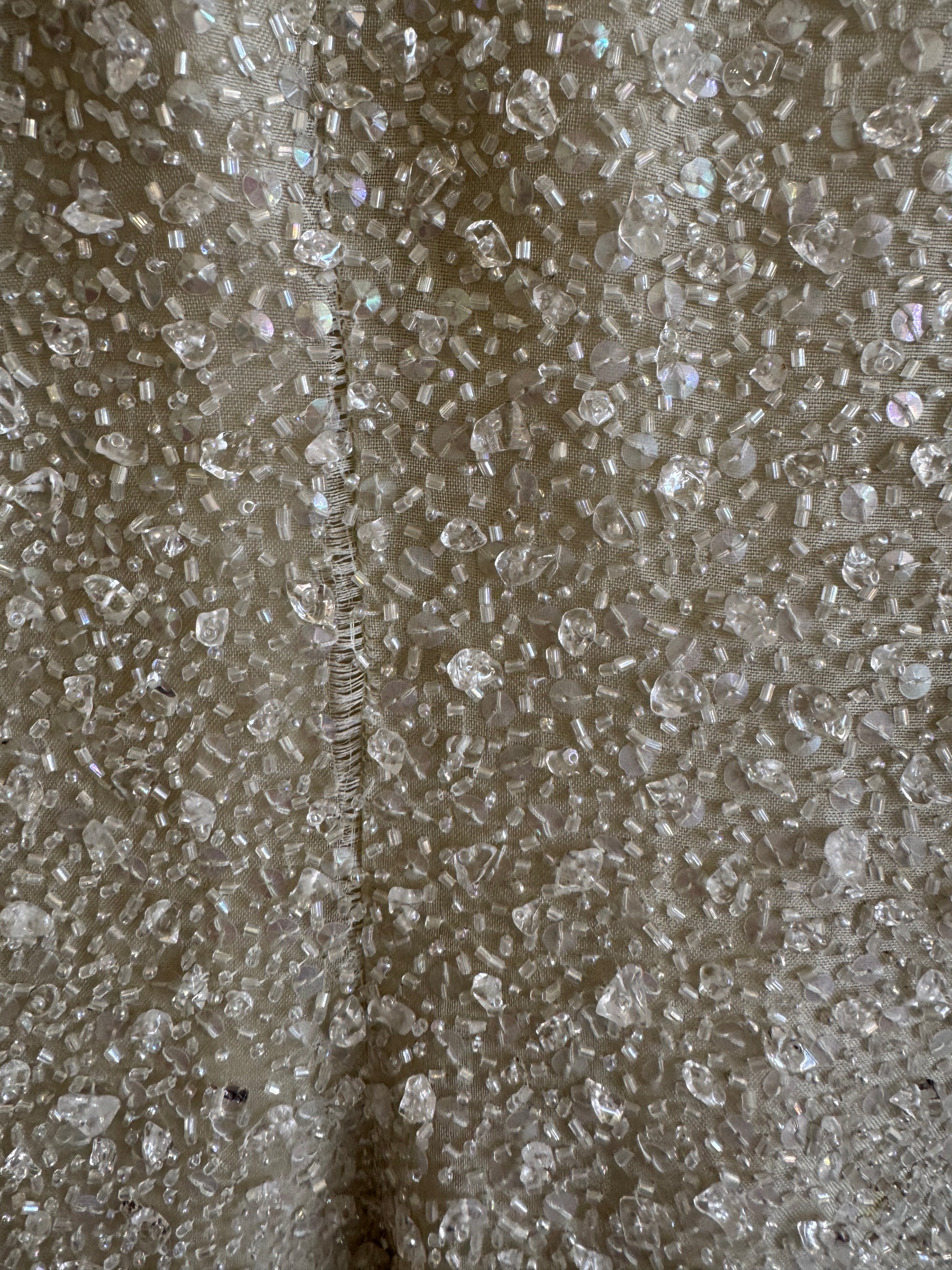 Vintage 90s Naeem Khan Silk Crystal Embellished Mini Dress