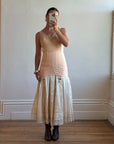 Vintage 40s Apricot Corset Lingerie Onepiece