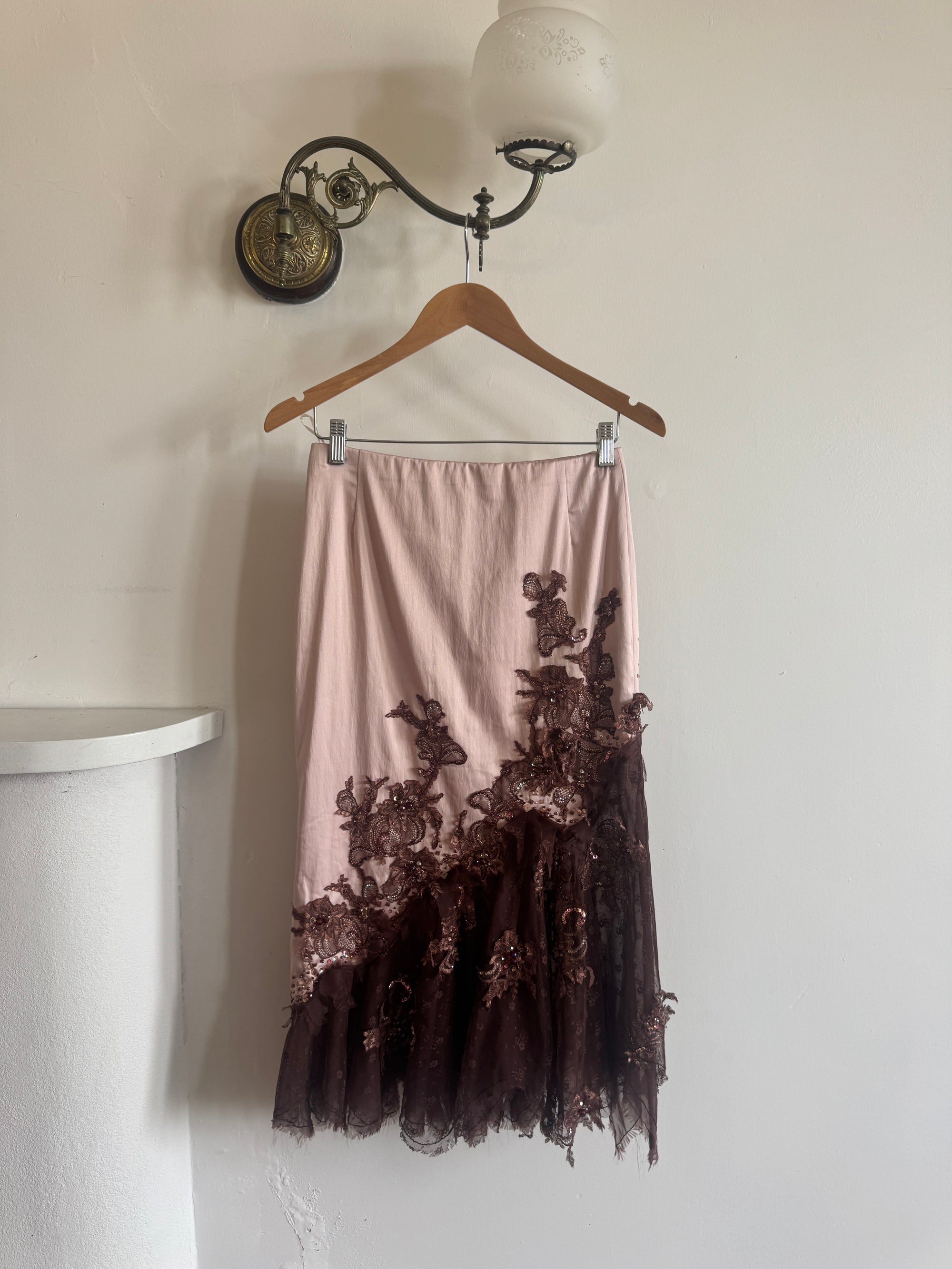 Vintage 90s Glitter Fairy Skirt Chocolate Pink