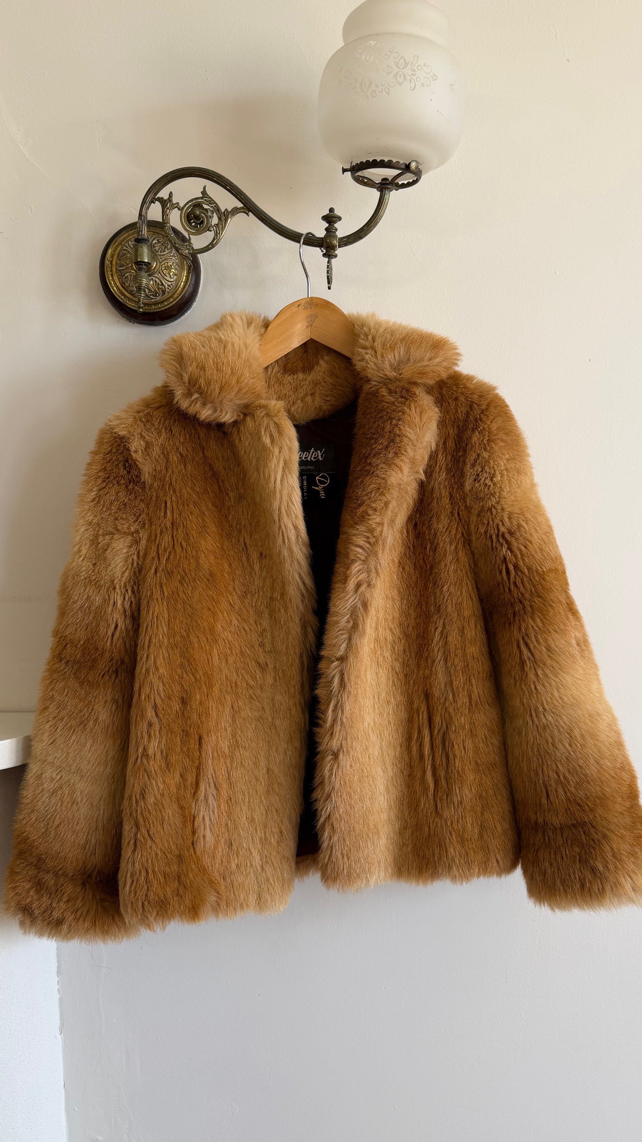 Vintage 70s Faux Fur Caramel Jacket