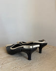 Vintage 90s Italian Leather Contrast Slingback Mule