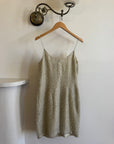 Vintage 90s Naeem Khan Silk Crystal Embellished Mini Dress