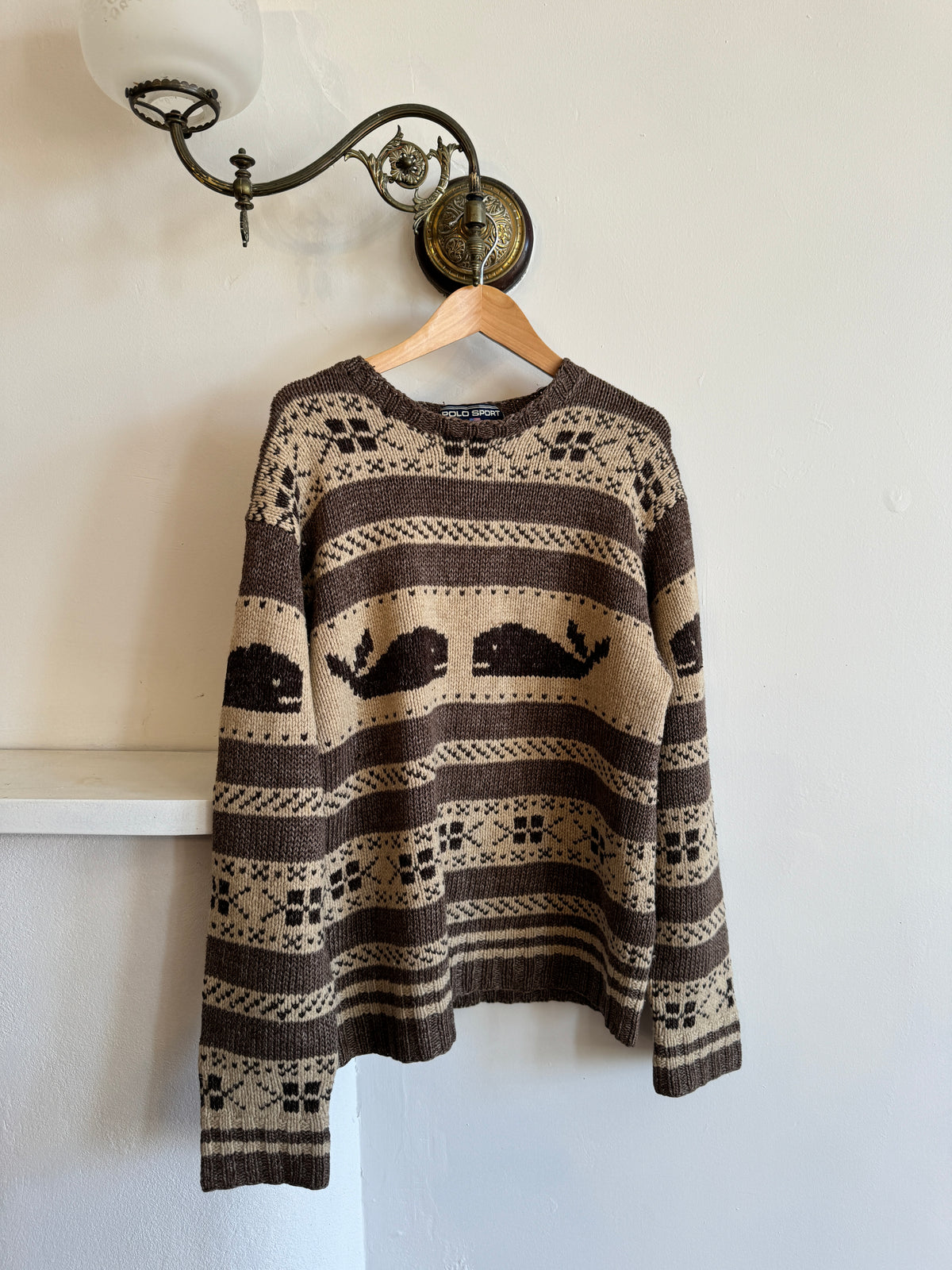 Vintage Polo Ralph Lauren Hand Knit Jumper with Whales – Call Me 