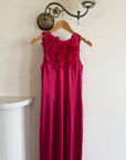 Vintage Valentino Pure Silk Organza Petal Gown Fuschia