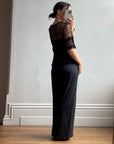 Vintage 90s Crochet Swirl Net Top