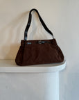 Vintage 90s Suede Buckle Handbag