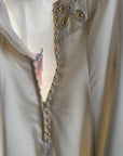 Vintage 90s Ivory Beaded Halter Bridal Ballgown