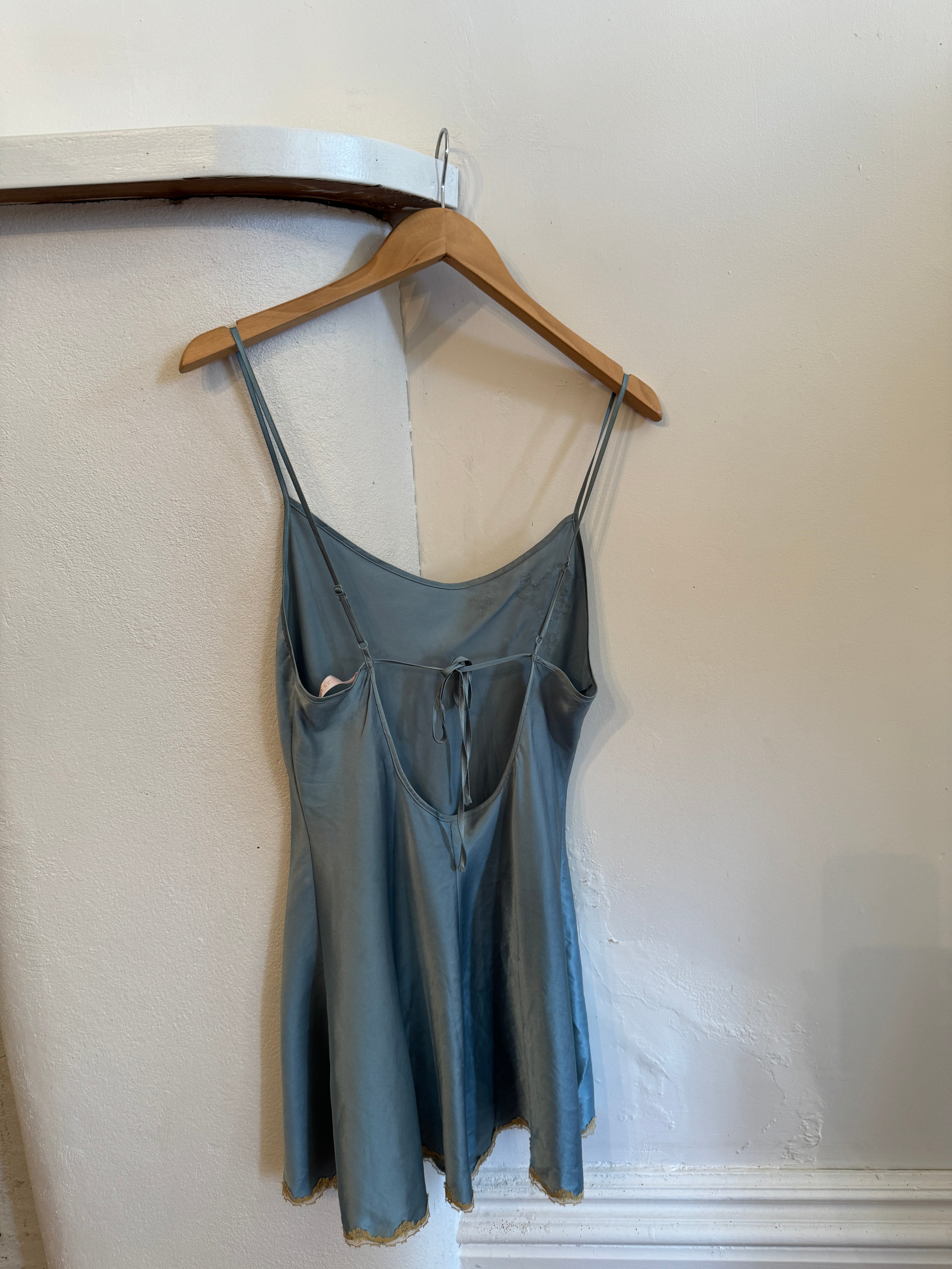 Vintage Victorias Secret Mini Dress Steel Blue