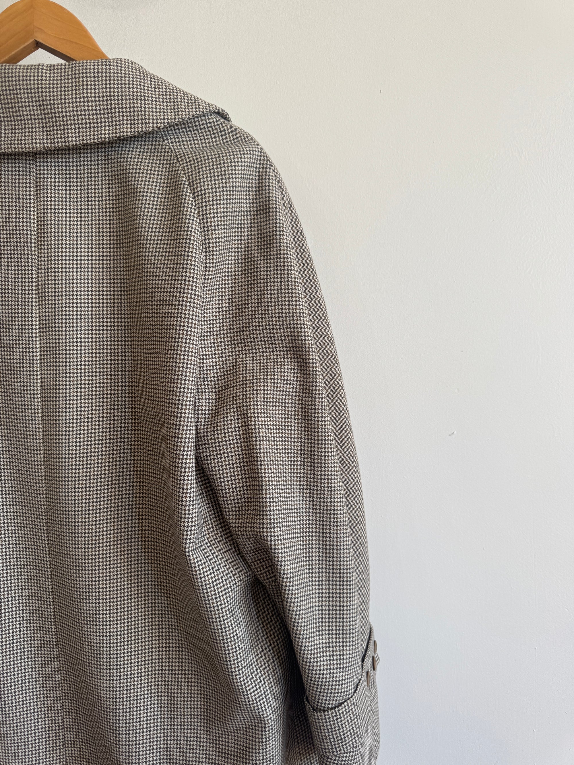 Vintage 60s Australian Made Herringbone Trench Latte