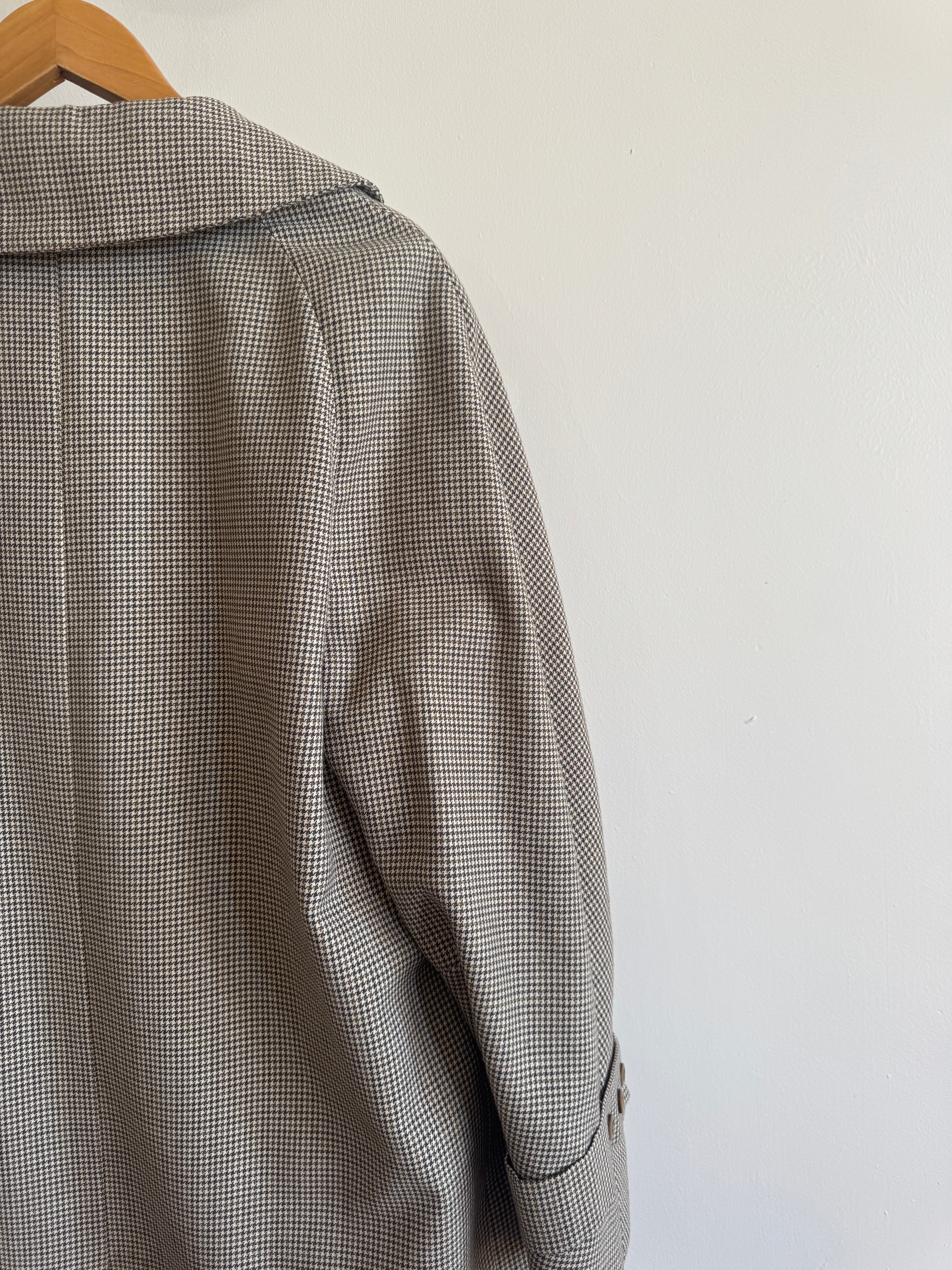 Vintage 60s Australian Made Herringbone Trench Latte