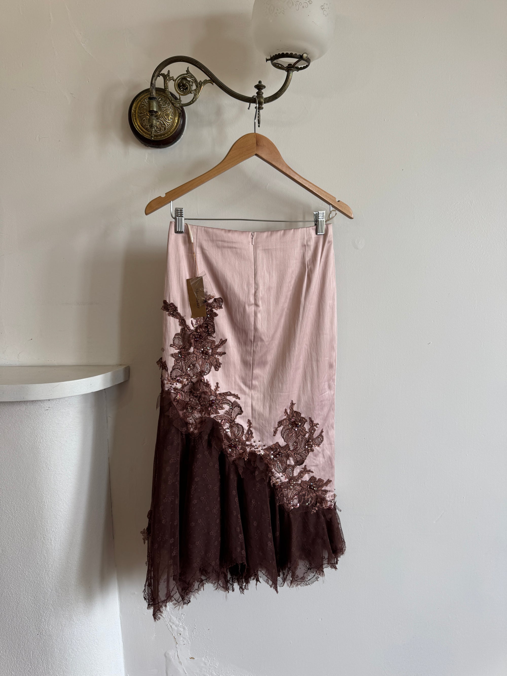 Vintage 90s Glitter Fairy Skirt Chocolate Pink