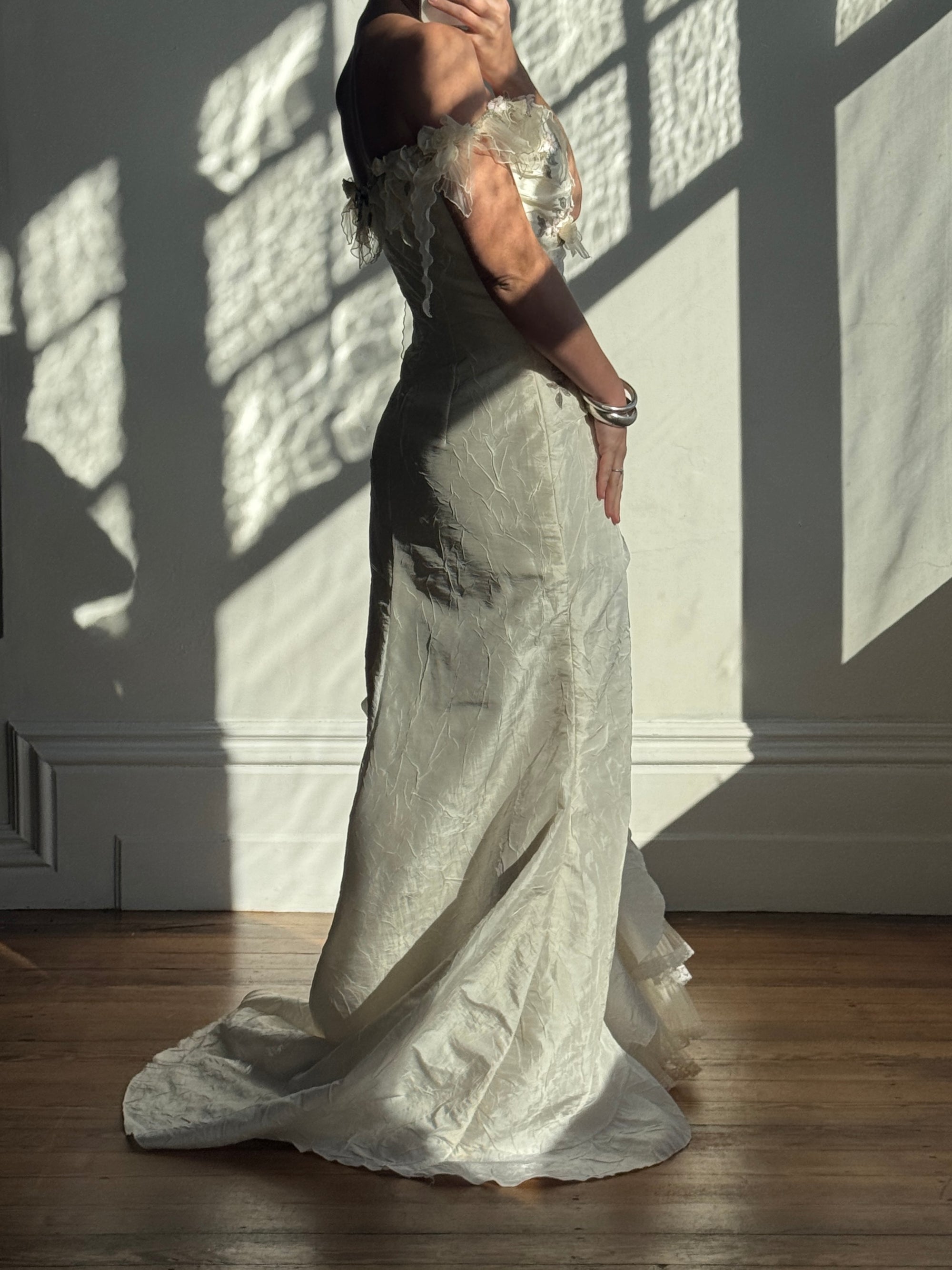 Vintage 90s Fairy Garden Wedding Gown Ivy