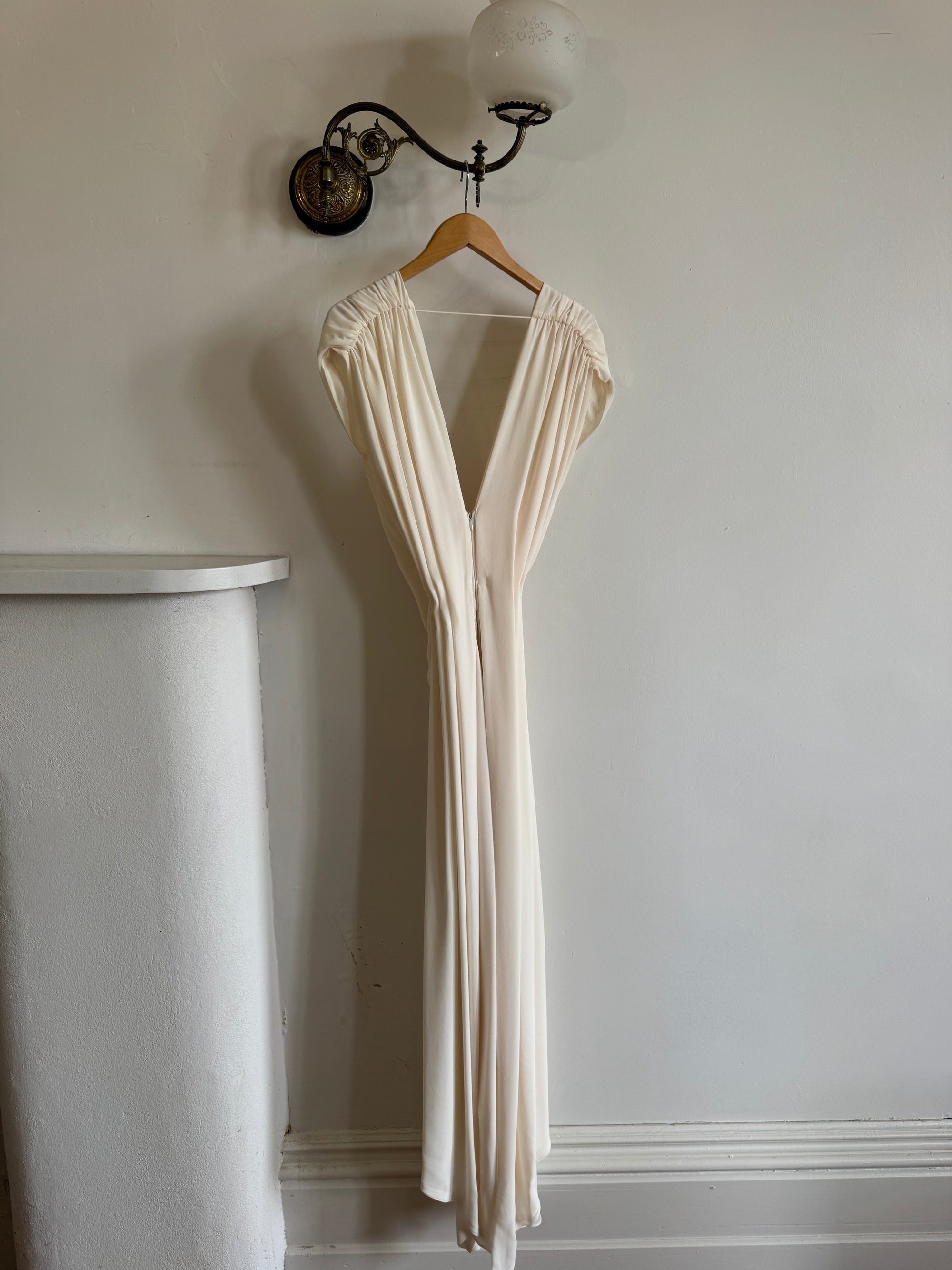 Archival Y2K Australian Made Draped Crossover Wedding Dress