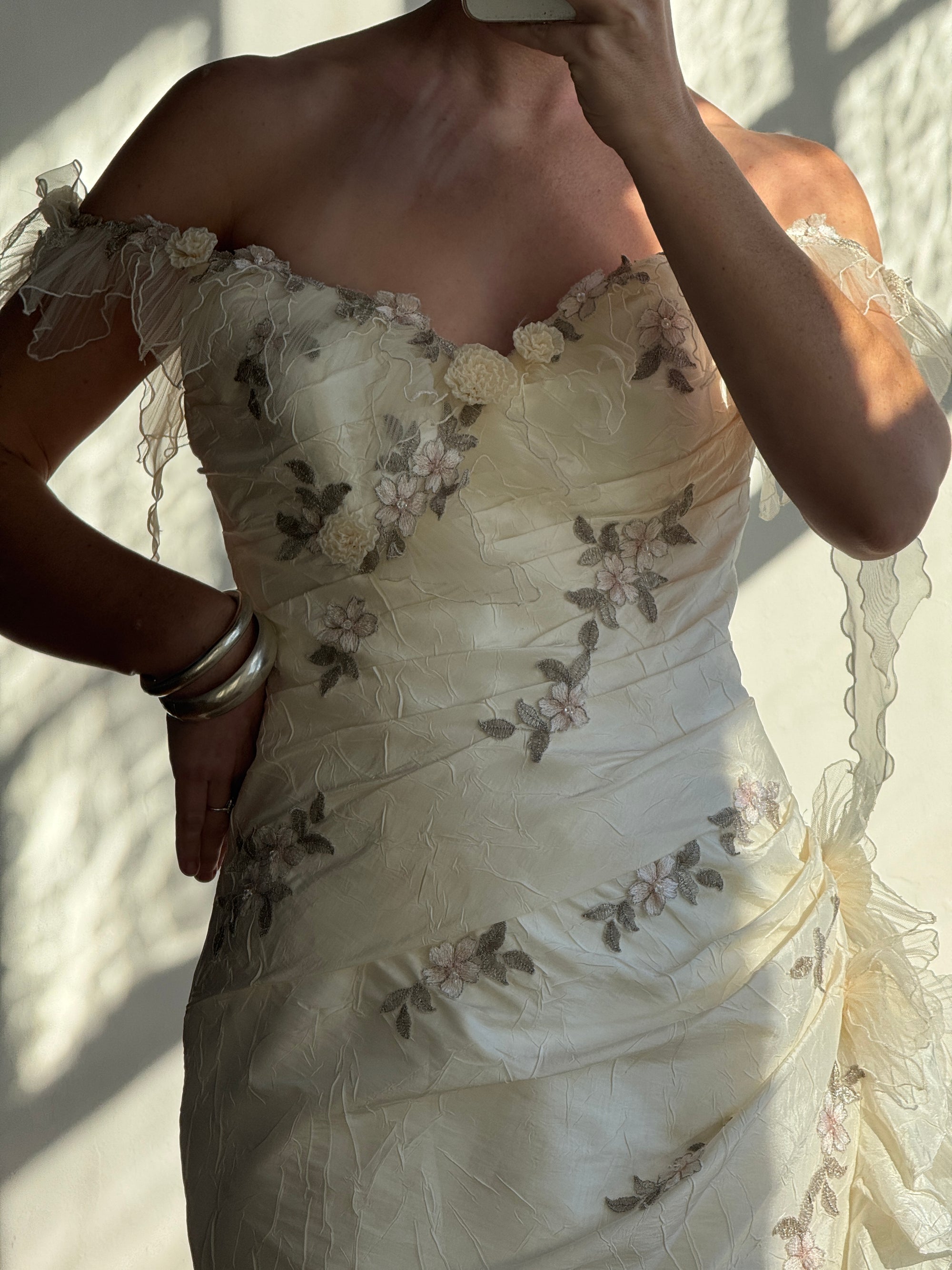 Vintage 90s Fairy Garden Wedding Gown Ivy