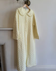 Vintage Lemon Quilted Coat with Oversized Collar