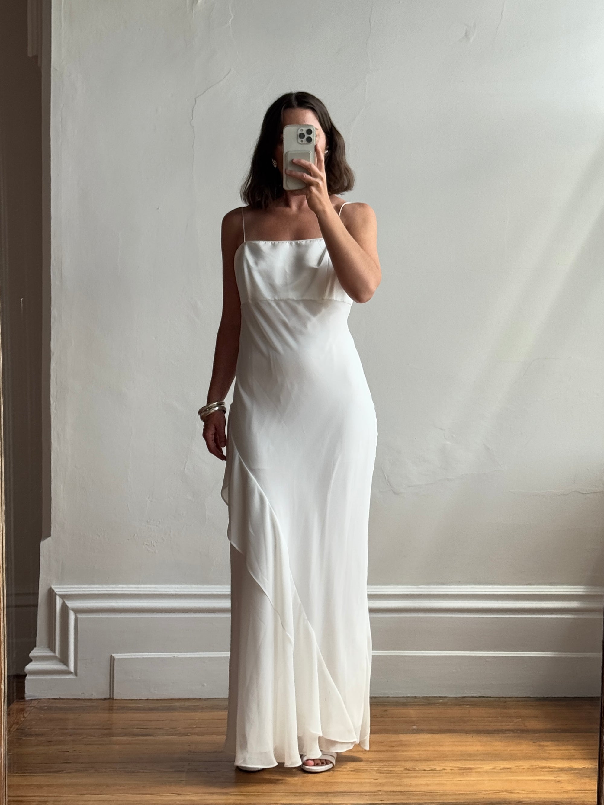Vintage 90s Satin Slip Dress Ivory Call Me The Breeze Vintage 90s Satin Slip Dress Ivory Call Me The Breeze