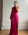 Vintage Valentino Pure Silk Organza Petal Gown Fuschia
