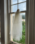 Vintage Scalloped Tulle Veil with Satin Rosette